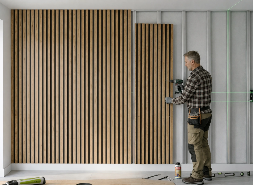 Lamele ścienne – montaż krok po kroku. Poradnik DIY – okładka