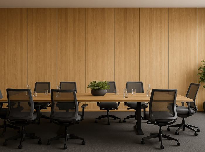 Sala konferencyjna z panelami STRAMA