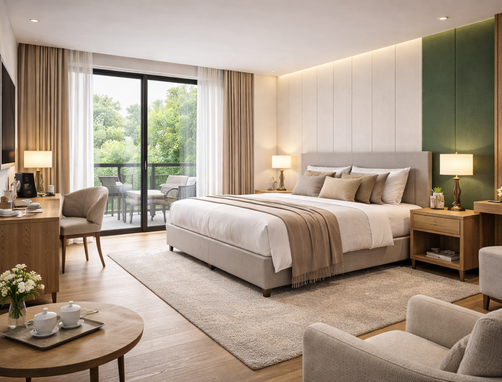 Pokój hotelowy z panelami STRAMA